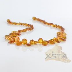 Amber cognac necklace